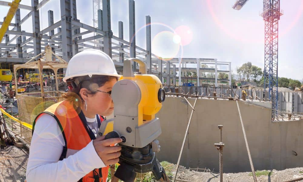 Topographic survey indianapolis - ALTA SURVEY Indiana Licensed land surveyor conducting a topographic survey at a construction site in Indianapolis