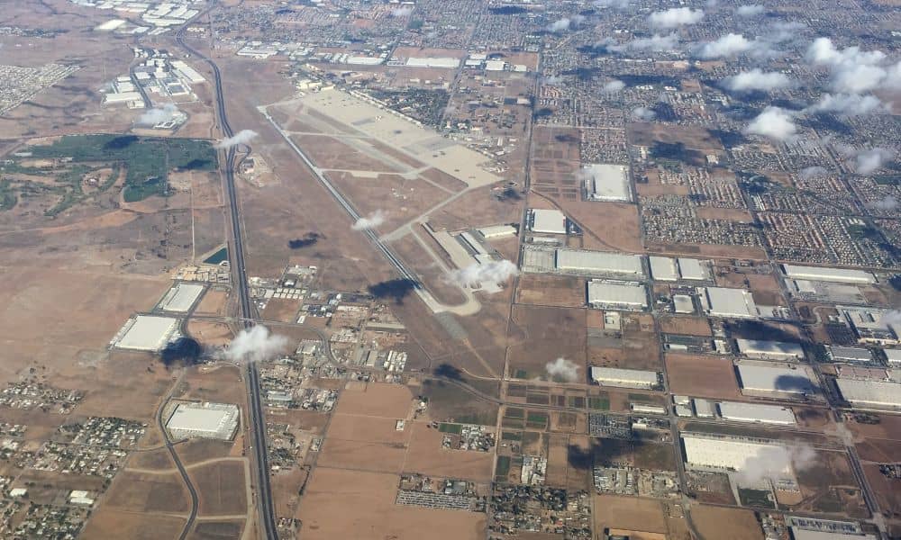 Aerial view of an Indianapolis, IN redevelopment site for a due diligence survey